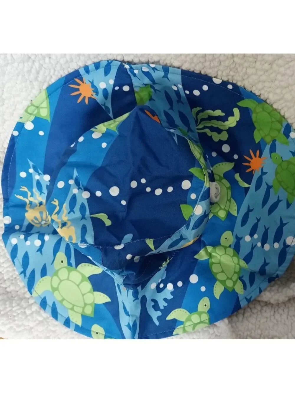 Blue Ocean Outdoor Beach Swim Bucket Hat Wide Brim Sun Protection 5-12 Years